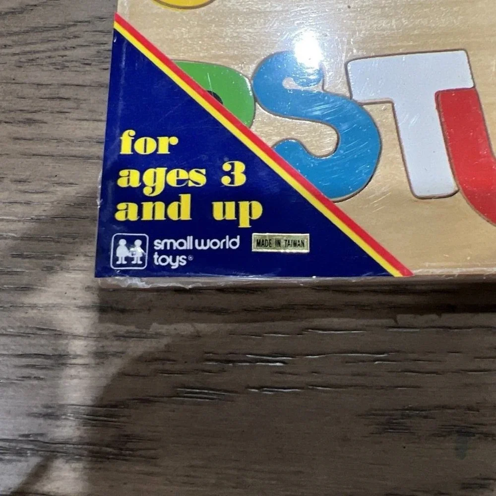 Vintage Alphabet Puzzle 1985 Still In Package‎ Wooden Colorful Classic Nostalgia